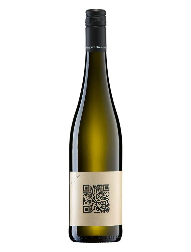 Individuelles Weinetikett mit QR-Code als Kundenetikett